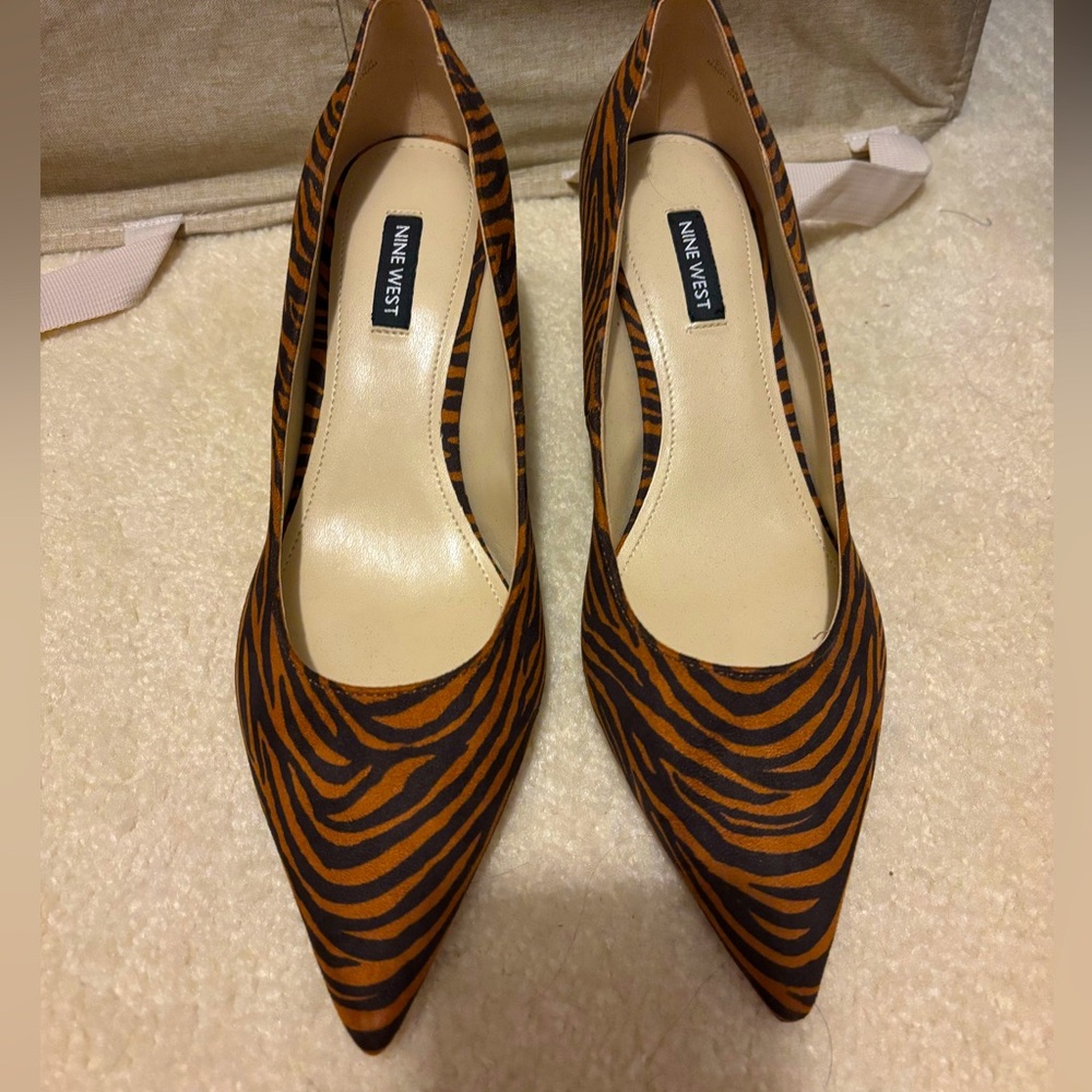 Nine West Women's Zebra Print Heels - Brown and Black